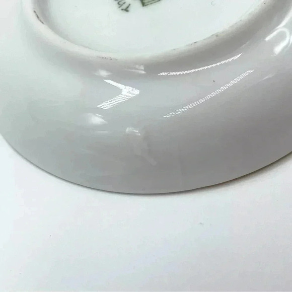 THOMAS BAVARIA Yellow & Orange Flowers w/ Gold Trim Porcelain Trinket Dish 3" - Picture 5 of 5